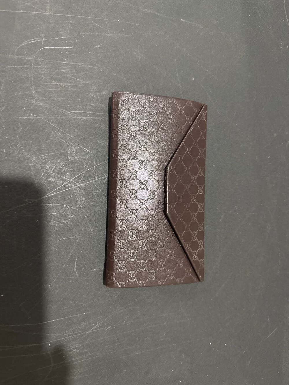 Gucci Brown Microguccissima Leather Foldable Sunglasses Case